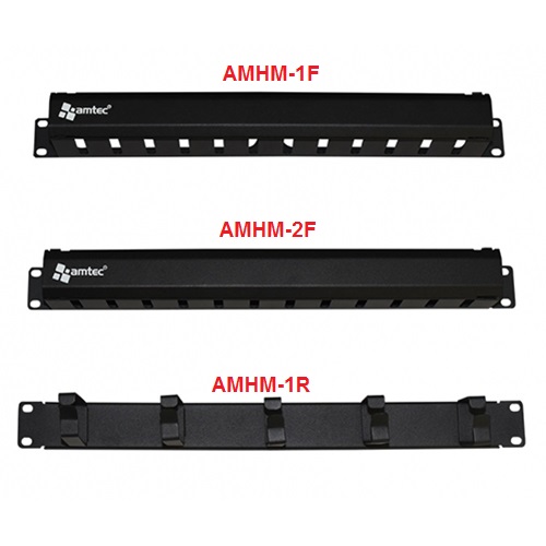 Thanh quản lý cáp ngang Horizontal Cable Management 2U AMTEC AMHM-2F