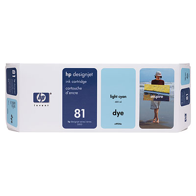 Mực in HP 81 680-ml Light Cyan Dye Ink Cartridge (C4934A)