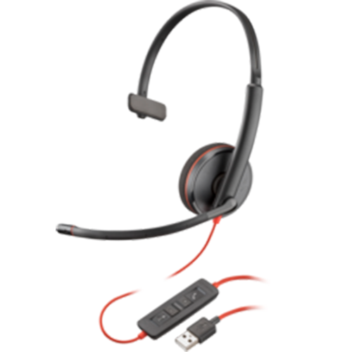 Poly Blackwire 3220 Monaural USB-A/C Headset