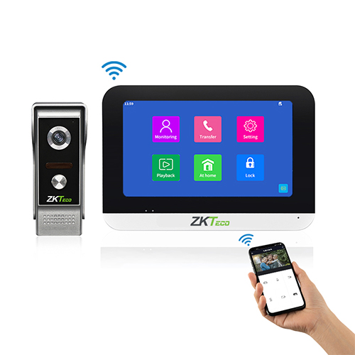 Chuông Cửa Màn Hình IP ZKTeco VK07-B51L Kit PoE Video Intercom Kit