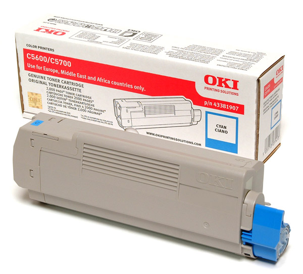 Mực in Oki C5600 Cyan Toner Cartridge