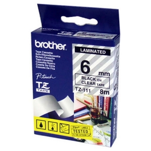 nhan brother tz111 black on clear  chu den nen trong suot rong 6mm