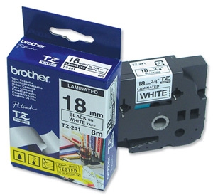 nhan brother tz241black on white  chu den nen trang rong 18mm