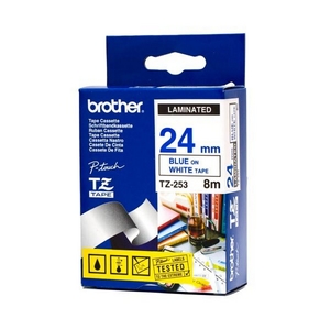 nhan brother tz253 blue on white  chu xanh da troi nen trang rong 24mm