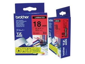 nhan brother tz441 black on red  chu den nen do rong 18mm