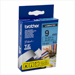 nhan brother tz521 black on blue  chu den nen xanh da troi rong 9mm
