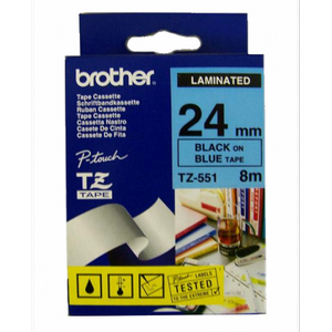 nhan brother tz551 black on blue  chu den nen xanh da troi rong 24mm